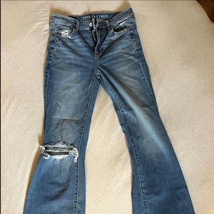 AE Super High Rise Flare Jeans